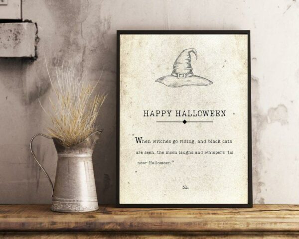 Happy Halloween Canvas Witch Gift For Halloween 1 768x614 1