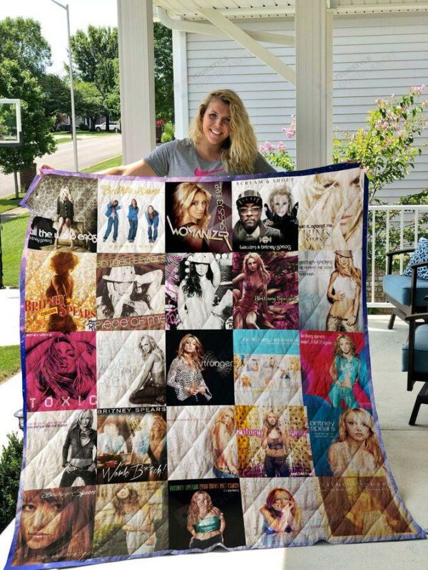 britney spears singles quilt blanket